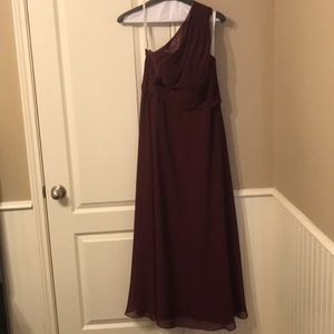 Azazie Ashley bridesmaid dress in Cabernet